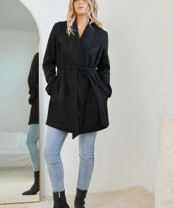 Miracle Fashion CLOTHING Odelia Coat - Black 14 Miracle Fashion CLOTHING Odelia Coat - Black