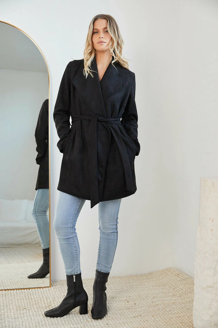 Miracle Fashion CLOTHING Odelia Coat - Black 8 Miracle Fashion CLOTHING Odelia Coat - Black