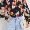 Style Box CLOTHING Odesha Shirt - Black Floral 1 Style Box CLOTHING Odesha Shirt - Black Floral