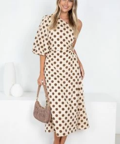 Style Box Ondrea Dress - Beige Spot DRESSES