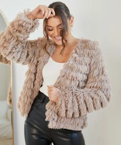Pink Diamond Ophelle Jacket - Mocha