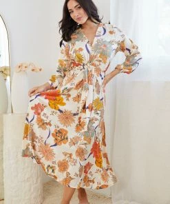 Qtrend Fashion PTY LTD Orlace Dress - Cream Floral