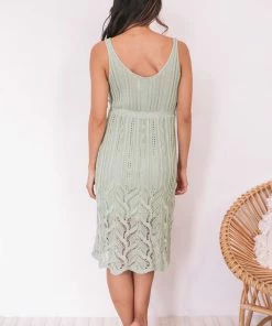 Paper Heart Castaway Dress - Sage CLOTHING