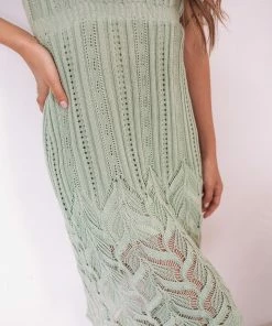 Paper Heart Castaway Dress - Sage CLOTHING