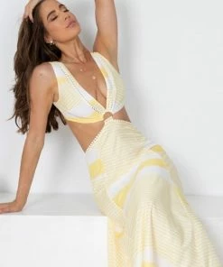 Wild Ginger DRESSES Rinie Dress - Yellow Print