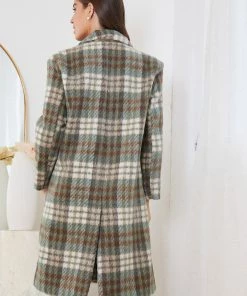 Pink Diamond Paislee Coat - Green Check