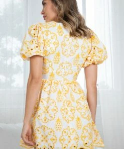 Wild Ginger DRESSES Pania Dress - White Print