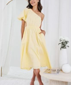 Pink Diamond DRESSES Perlita Dress - Yellow