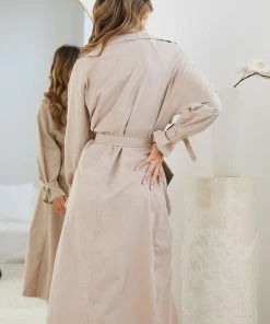 Dream House CLOTHING Persis Trench Coat - Mocha