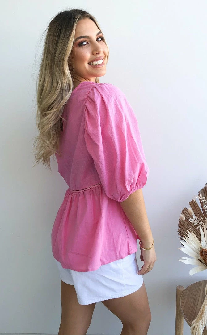 Ebby And I Tonya Top - Pink CLOTHING 6 Ebby And I Tonya Top - Pink CLOTHING