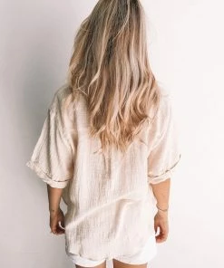 Desire Fraise Top - Beige CLOTHING