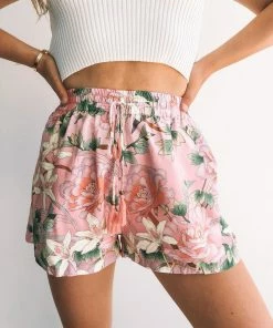 RedBerry CLOTHING Kimmie Shorts - Pink Print