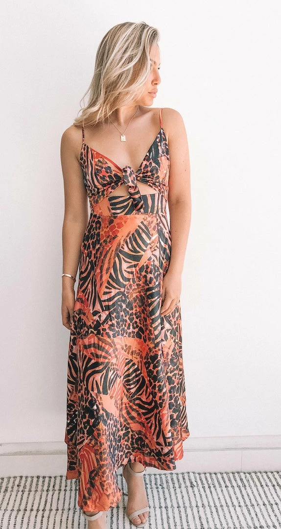 Qtrend Fashion PTY LTD Karago Dress - Red Print 3 Qtrend Fashion PTY LTD Karago Dress - Red Print