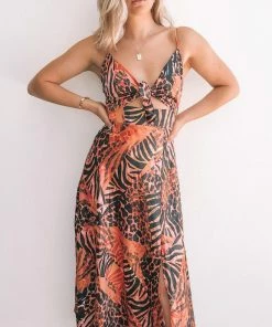 Qtrend Fashion PTY LTD Karago Dress - Red Print 8 Qtrend Fashion PTY LTD Karago Dress - Red Print