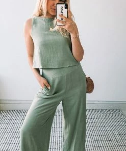 Style Box CLOTHING Lighthouse Pants - Sage
