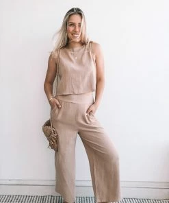 Style Box Lighthouse Pants - Dark Beige