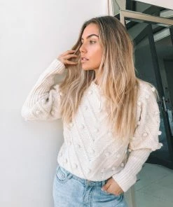 HQ Fashion Dauphine Knit - Cream Maternity Dresses