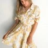 Wild Ginger DRESSES Sunflowered Dress - Yellow Print