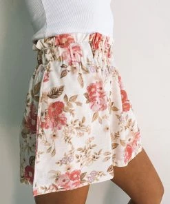 Paper Heart CLOTHING Celine Shorts - Cream Print