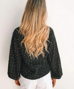 Into Fashion Sakura Blouse - Black Print Maternity Dresses