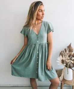 Desire Kylie Dress - Sage
