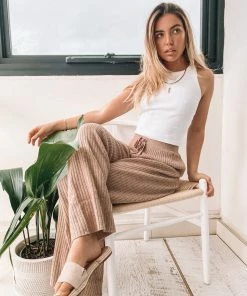 Qtrend Fashion PTY LTD Journal Pants - Beige