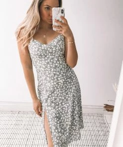 WeLove Fashion Cleo Dress - Green Print DRESSES