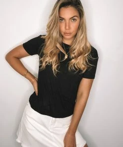 Sunny Girl Tops Primed Top - Black