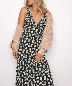 Wild Ginger Spaniol Dress - Black Print