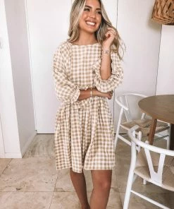 Ebby And I Casual Dresses Breonna Dress - Mustard Gingham