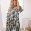 Ebby And I Vacation Dresses Breonna Dress - Black Gingham