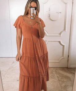 Style Box Celie Dress - Rust DRESSES