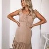 Valeria Montee Dress - Faded Tan CLOTHING