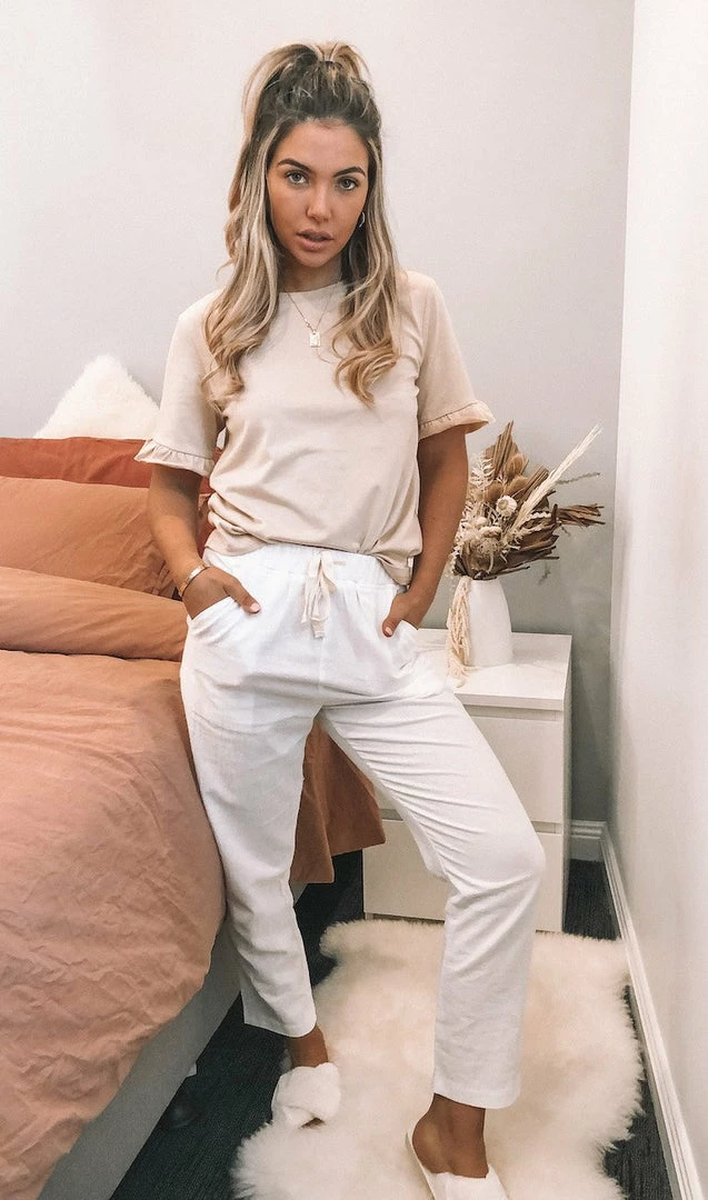 Sassy Hills Fashion CLOTHING Holiyay Pants - White 9 Sassy Hills Fashion CLOTHING Holiyay Pants - White