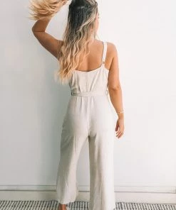 Style Box Saffara Jumpsuit - Sand CLOTHING 10 Style Box Saffara Jumpsuit - Sand CLOTHING