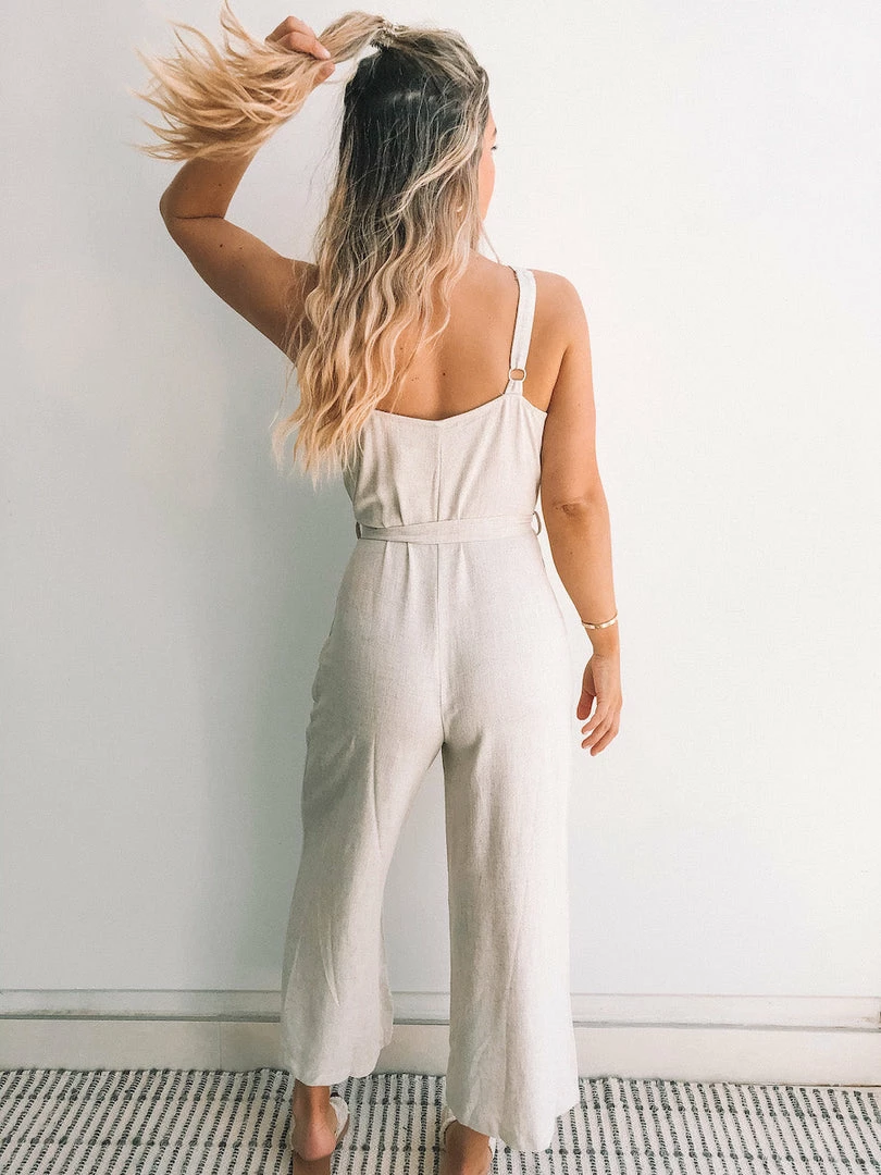 Style Box Saffara Jumpsuit - Sand CLOTHING 5 Style Box Saffara Jumpsuit - Sand CLOTHING