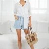 Style Box Pique Shorts - Light Wash CLOTHING 1 Style Box Pique Shorts - Light Wash CLOTHING