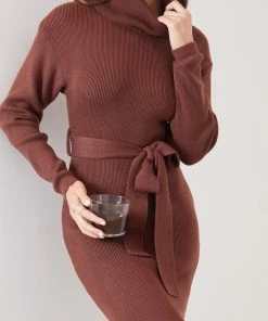 Kaarlo Fashion Pty Ltd Pitcher Dress - Chocolate DRESSES 12 Kaarlo Fashion Pty Ltd Pitcher Dress - Chocolate DRESSES