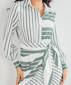 Style State DRESSES Princesse Dress - Khaki Stripe