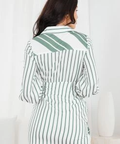 Style State DRESSES Princesse Dress - Khaki Stripe