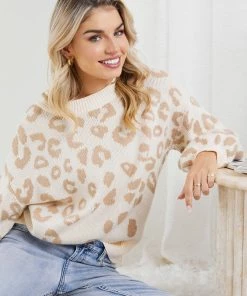 Miracle Fashion Priscine Knit - Cream Print