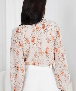 Style Box Puddle Blouse - Beige Floral Tops 11 Style Box Puddle Blouse - Beige Floral Tops