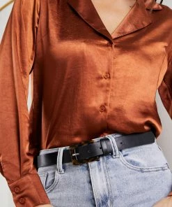 Qtrend Fashion PTY LTD Pumpkene Shirt - Rust CLOTHING