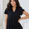 Miracle Fashion Qualie Top - Black CLOTHING
