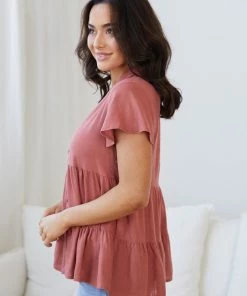 Miracle Fashion Qualie Top - Rust