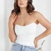 Into Fashion Queenika Tube Top - White CLOTHING