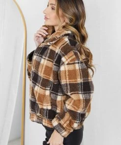 Pink Diamond Quirinius Jacket - Brown Check CLOTHING