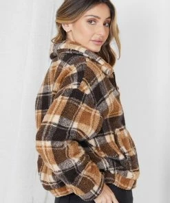 Pink Diamond Quirinius Jacket - Brown Check CLOTHING