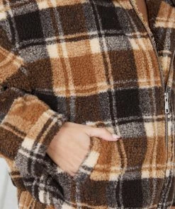 Pink Diamond Quirinius Jacket - Brown Check CLOTHING