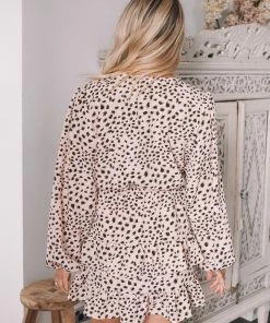 WeLove Fashion Labyrinth Dress - Leopard Print